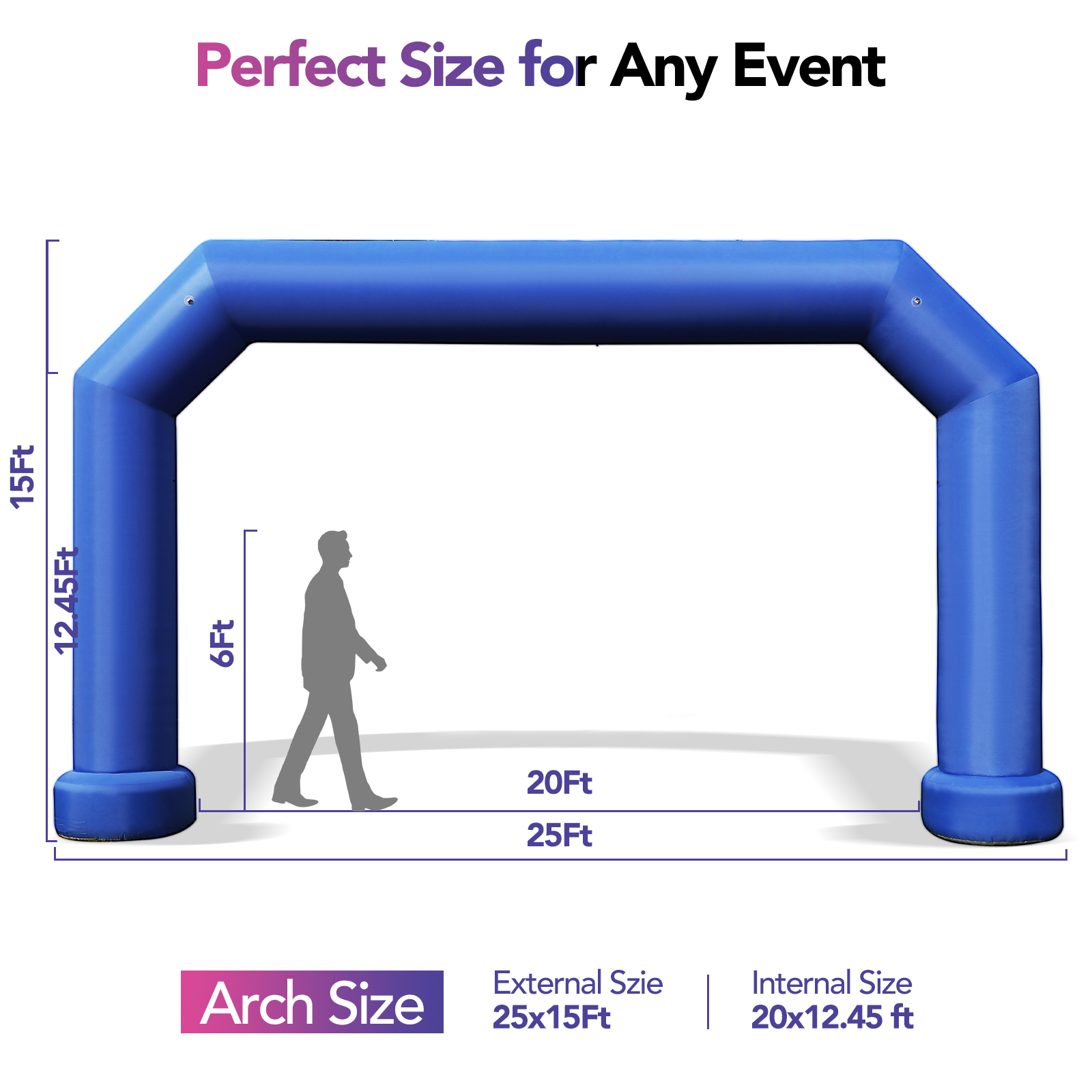 25FT Polygon Arch - Blue