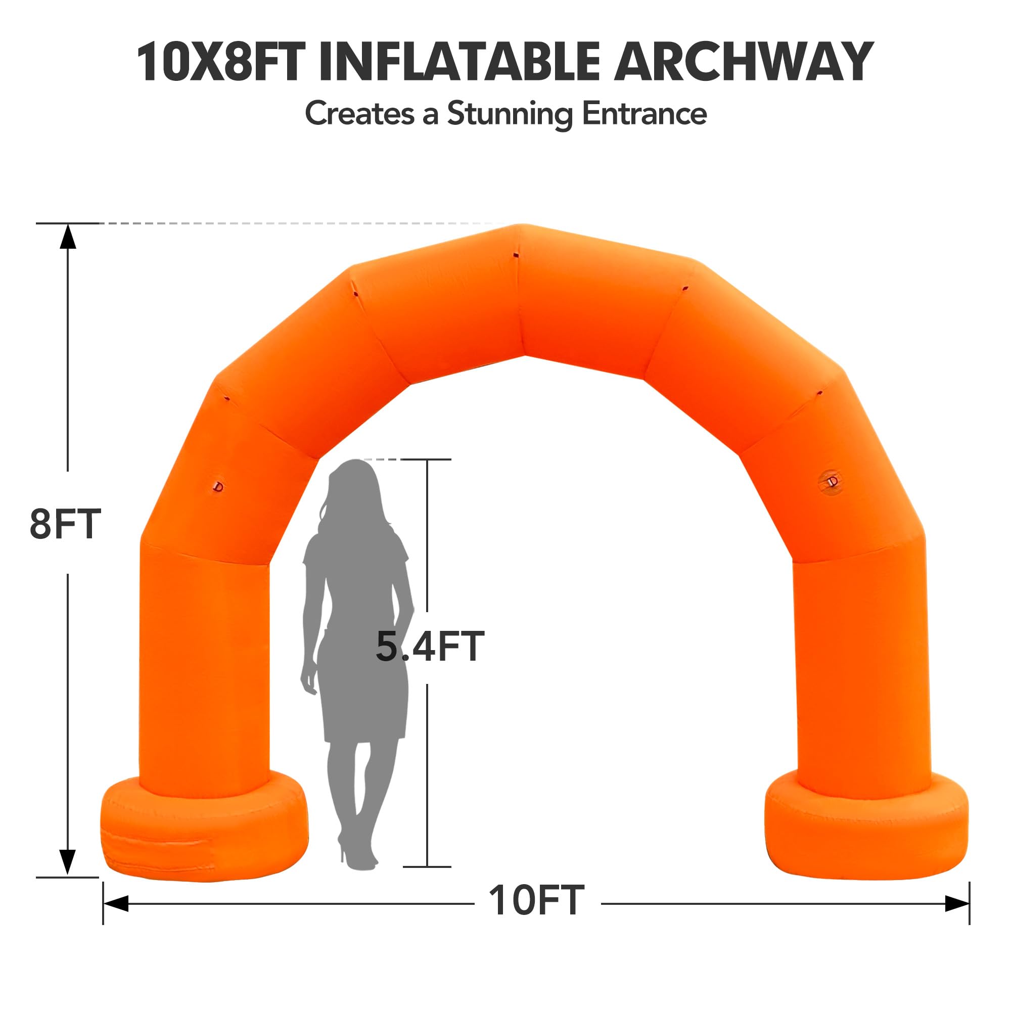 10Ft Half-Circle Arch - Orange